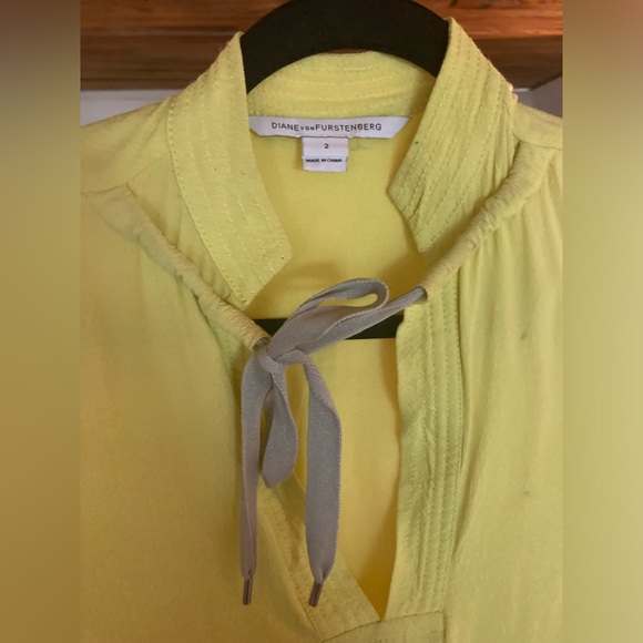 Silk Diane von Furstenburg shirt dress w/pockets! - Picture 4 of 8